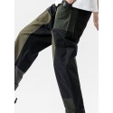 Men's Straight Tactical Cargo Trousers Patchwork Elastic Drawstring Design Patchwork Breathable Soft Pants Casual Daily Cotton Fashion Streetwear Loose Fit ArmyGreen Dark Blue / Elasticity