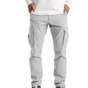 long cargo pants for men,cargo trousers work wear combat safety cargo 6 pocket full pants comfortable men's fashion dark gray