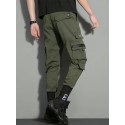 Men's Sports & Outdoors Streetwear Jogger Tactical Cargo Trousers Pocket Full Length Pants Casual Daily Solid Colored Outdoor Sports Mid Waist ArmyGreen Black M L XL XXL 3XL / Elasticity