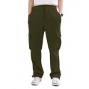 Men's Pants Trousers Pocket Sporty Leg Drawstring Solid Color Breathable Moisture Wicking Full Length Pants Casual Daily Cargo Sweatpants Loose Fit ArmyGreen White High Waist Micro-elastic / Winter