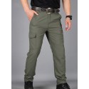 Men's Straight Cargo Pants Tactical Cargo Multi Pocket Solid Color Anti-Wear Pants Sports Outdoor Hiking Black Gray / Spring / Fall