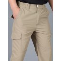 Men's Straight Cargo Pants Tactical Cargo Multi Pocket Solid Color Anti-Wear Pants Sports Outdoor Hiking Black Gray / Spring / Fall