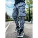 Men's Cargo Pants Multi Pocket Solid Color Pants Casual White / Black ArmyGreen