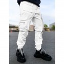 Men's Cargo Pants Multi Pocket Solid Color Pants Casual White / Black ArmyGreen