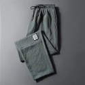 Men's Straight Sweatpants Trousers Drawstring Elastic Waist Solid Color Comfort Breathable Pants Casual Daily Sports Fashion Green Black Micro-elastic / Elasticity