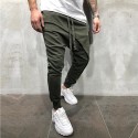men's fashion solid color trousers Jogging pants hip hop running joggers slim casual drawstring trousers sweatpants sports outdoor