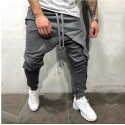 men's fashion solid color trousers Jogging pants hip hop running joggers slim casual drawstring trousers sweatpants sports outdoor