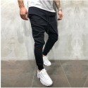 men's fashion solid color trousers Jogging pants hip hop running joggers slim casual drawstring trousers sweatpants sports outdoor
