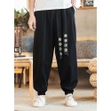 Men's Chinos Drawstring Elastic Waist Solid Color Breathable Lightweight Full Length Pants Casual Daily Casual Trousers White Black Micro-elastic / Elasticity