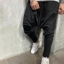 Men's Harem Baggy Solid Color Breathable Lightweight Full Length Pants Casual Daily Cotton Casual Hip-Hop Green White Micro-elastic
