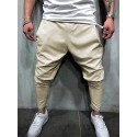 Men's Chinos Tapered pants Pocket Plain Windproof Warm Full Length Pants Casual Daily Cotton Blend Stylish Simple ArmyGreen White Micro-elastic / Spring / Winter / Drawstring