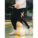 Men's Harem Pants Trousers Baggy Elastic Waist Graphic Prints Graffiti Comfort Full Length Pants Daily Sports Streetwear Stylish Black Grey Micro-elastic
