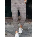 Men's Chinos Tapered pants Pocket Solid Color Sports Full Length Pants Business Casual Trousers Punk & Gothic Dark Khaki White Micro-elastic / Drawstring / Elasticity