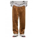Men' s Loose Elastic Waist Corduroy Sweatpants Fall Wide Leg Pants Stretch Trousers Brown