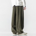 Men's Bloomers Trousers Baggy Pants Solid Color Cotton Blend Corduroy Navy ArmyGreen Black Grey khaki M L XL 2XL 3XL