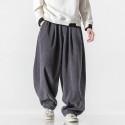 Men's Bloomers Trousers Baggy Pants Solid Color Cotton Blend Corduroy Navy ArmyGreen Black Grey khaki M L XL 2XL 3XL