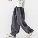 Men's Bloomers Trousers Baggy Pants Solid Color Cotton Blend Corduroy Navy ArmyGreen Black Grey khaki M L XL 2XL 3XL