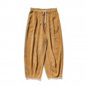 Men's Bloomers Trousers Baggy Pants Solid Color Cotton Blend Corduroy Navy ArmyGreen Black Grey khaki M L XL 2XL 3XL