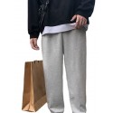 Men's Joggers Sweatpants Trousers Pocket Drawstring Solid Color Breathable Outdoor Full Length Pants Casual Daily Stylish Casual Black Grey Micro-elastic / Winter