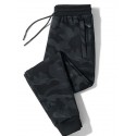Men's Joggers Sweatpants Trousers Pocket Drawstring Solid Color Breathable Outdoor Full Length Pants Casual Daily Cotton Blend Casual Athleisure Black Camouflage Micro-elastic / Winter