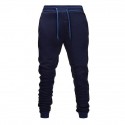 men's casual jogger sweatpants basic jogger pants with drastring  solid color elastic waist with pockets trousers