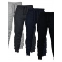 Men's Sporty Casual / Sporty Pants Chinos Drawstring Elastic Waist Full Length Pants Sports Weekend Micro-elastic Solid Color Cotton Breathable Soft Mid Waist Black Light gray Dark Gray Navy Blue S M