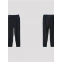 Men's Straight Sweatpants Trousers Elastic Waist Solid Color Comfort Breathable Pants Casual Daily Cotton Blend Sports Fashion Black Micro-elastic / Elasticity