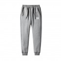 Men's Casual Athleisure Trousers Fleece Pants Solid Color Alphabet gray Alphabet blue Alphabet black Crown blue White label gray M L XL XXL 3XL