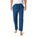 Men's Chinos Pajamas Plaid Checkered Full Length Pants Home Christmas Basic Loose Fit Smoky gray Black Micro-elastic