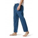 Men's Chinos Pajamas Plaid Checkered Full Length Pants Home Christmas Basic Loose Fit Smoky gray Black Micro-elastic