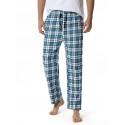 Men's Chinos Pajamas Plaid Checkered Full Length Pants Home Christmas Basic Loose Fit Smoky gray Black Micro-elastic