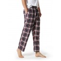 Men's Chinos Pajamas Plaid Checkered Full Length Pants Home Christmas Basic Loose Fit Smoky gray Black Micro-elastic