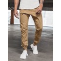 Men's Chinos Solid Color Full Length Pants Daily Casual Black Khaki Micro-elastic