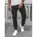 Men's Chinos Solid Color Full Length Pants Daily Casual Black Khaki Micro-elastic