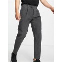 Men's Straight Sweatpants Trousers Pocket Solid Color Comfort Breathable Pants Casual Daily Cotton Blend Corduroy Sports Fashion Dark Gray Micro-elastic