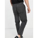 Men's Straight Sweatpants Trousers Pocket Solid Color Comfort Breathable Pants Casual Daily Cotton Blend Corduroy Sports Fashion Dark Gray Micro-elastic