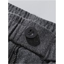Men's Straight Trousers Casual Pants Pocket Solid Color Comfort Breathable Pants Casual Daily Cotton Blend Stylish Simple Black Blue Micro-elastic
