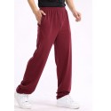 Men's Culottes Wide Leg Sweatpants Pocket Classic Solid Color Outdoor Sports Full Length Pants Casual Daily Streetwear Sports & Outdoors Black Deep Blue Micro-elastic / Drawstring / Elasticity