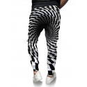 Men's Joggers Pants Sweatpants 3D Print Sporty Print Optical Illusion Graphic Prints Lightweight Outdoor Full Length Pants Casual Daily Designer Sporty Black / White Micro-elastic / Drawstring