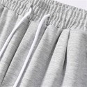 Men's Straight Sweatpants Trousers Drawstring Elastic Waist Solid Color Comfort Breathable Pants Casual Daily Sports Fashion Black Light gray Micro-elastic / Elasticity