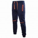 Men's Joggers Sweatpants Track Pants Patchwork Drawstring Elastic Waist Color Block Full Length Pants Sports Outdoor Daily Wear Basic Casual Black Light gray Micro-elastic