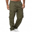 Men's Cargo Pants Multiple Pockets Cotton Solid Color Sport Athleisure Bottoms Breathable Soft Comfortable Everyday Use Street Casual Athleisure Daily Outdoor