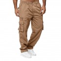 Men's Cargo Pants Multiple Pockets Cotton Solid Color Sport Athleisure Bottoms Breathable Soft Comfortable Everyday Use Street Casual Athleisure Daily Outdoor