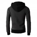 Zipper Men's Hooded Autumn Winter Jackets Sweater Casual Fleece Coat Bomber High Collar Hoodie
