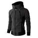 Zipper Men's Hooded Autumn Winter Jackets Sweater Casual Fleece Coat Bomber High Collar Hoodie