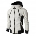 Zipper Men's Hooded Autumn Winter Jackets Sweater Casual Fleece Coat Bomber High Collar Hoodie