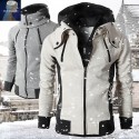 Zipper Men's Hooded Autumn Winter Jackets Sweater Casual Fleece Coat Bomber High Collar Hoodie