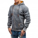 Men's Hoodie Sweatshirt Zip Up Hoodie Full Zip Pocket Hoodie Solid Color Sport Athleisure Hoodie Long Sleeve Warm Breathable Soft Comfortable Everyday Use Street Casual Athleisure Daily Activewear