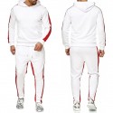 Men's Sweatsuit 2 Piece Set Elastic Waistband Hoodie Sport Athleisure Clothing Suit Long Sleeve Breathable Soft Comfortable Exercise & Fitness Everyday Use Athleisure Activewear Outdoor Fitness