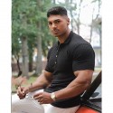 Men's Running Shirt Turndown Solid Colored Sport Athleisure Tee Tshirt Shirt Short Sleeve Breathable Quick Dry Moisture Wicking Soft Gym Workout Running Active Training Jogging Exercise Athletic